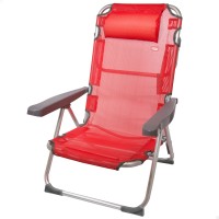 Cadeira de praia alta multi-posições com almofada | Distria