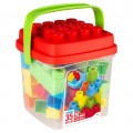 Cubo bloques construcción 35 piezas Color Block Maxi