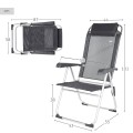 Silla camping reclinable con cojín Aktive | Distria