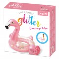 Flutuador Flamingo com Purpurina INTEX para crianças - Distria                                                                                        