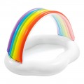 Imagen Piscina bebé intex con toldo arcoiris