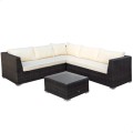 Imagen Conjunto muebles terraza sofá rinconera modular con mesa Aktive