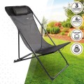 Cadeira Rede dobrável preta - Mobiliário de jardim | Distria