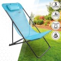 Cadeira Rede dobrável azul - Mobiliário de jardim | Distria