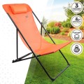 Cadeira Rede dobrável laranja - Mobiliário de jardim | Distria