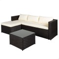 Conjunto de móveis de terraço c/sofá cheslong modular | Distria