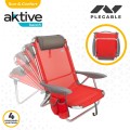Saving pack 2 cadeiras de praia vermelhas 51x45x76 cm | Distria