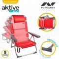 Pack ahorro 2 sillas playa rojo 48x60x90 cm | Distria