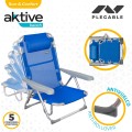 Pack ahorro 2 sillas playa azul 48x60x90 cm | Distria