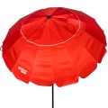 Imagen Guarda-chuva de praia corta-vento Ø206 cm vermelho c/mastro basculante Aktive