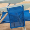 Cadeira de praia com sombrinha azul e cinza | Distria