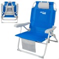 Imagen Cadeira de praia mochila ultra-resistente 120 kg c/ almofada, bolsa e bolso 55x67,5x86 cm Aktive