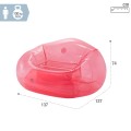 Poltrona inflável individual rosa transparente INTEX | Distria