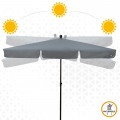 Parasol rectangular gris - sombrillas y parasoles | Distria